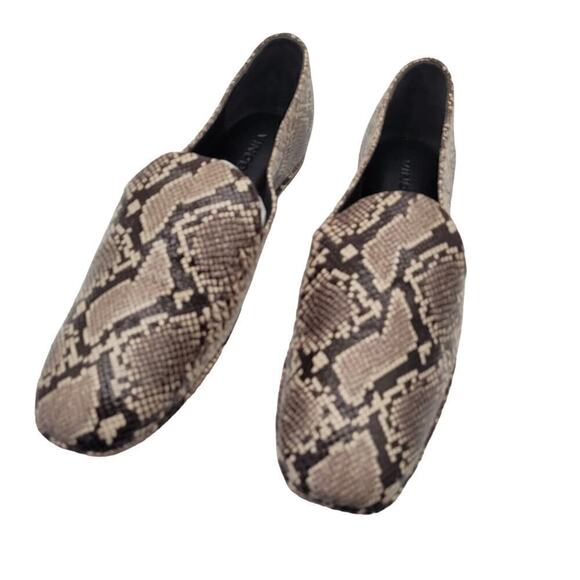 New Vince Paz Loafers Women's Size 8M Snakeskin Print Ballet Flats Slip On Low - Picture 9 of 9